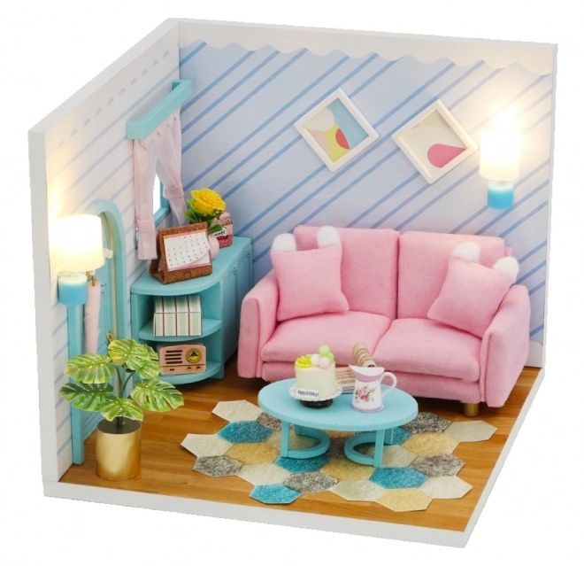 Sunlit Living Room Miniature Dollhouse by 2Kids Toys