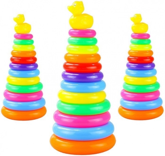 Colorful Ring Stacking Toy with Duck