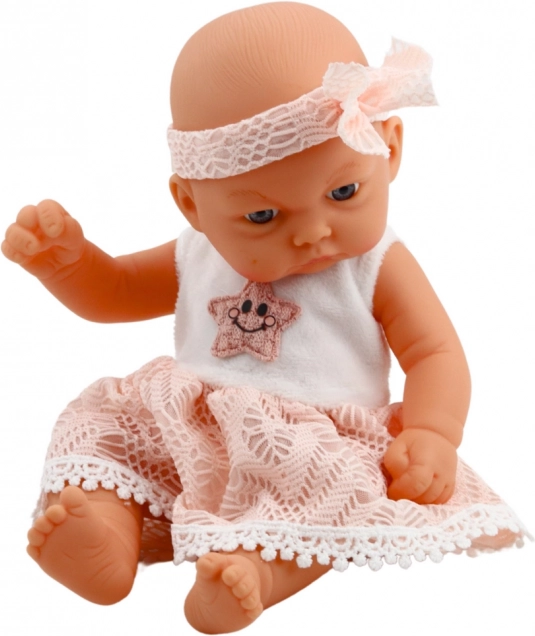 Baby Doll in Pink Dress with Headband