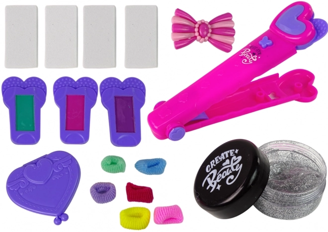 Hair Styling Set with Colorful Hair Chalks and Accessories