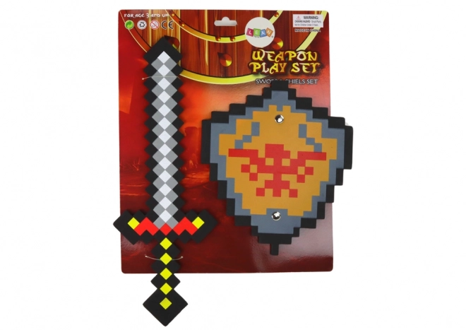 Knight Set with Foam Sword and Pixel Shield