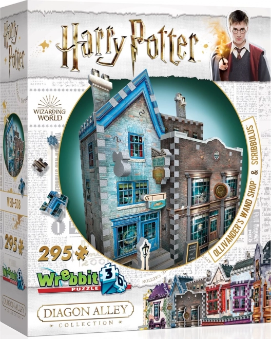 Harry Potter Ollivanders Wand Shop and Scribbulus 3D Puzzle