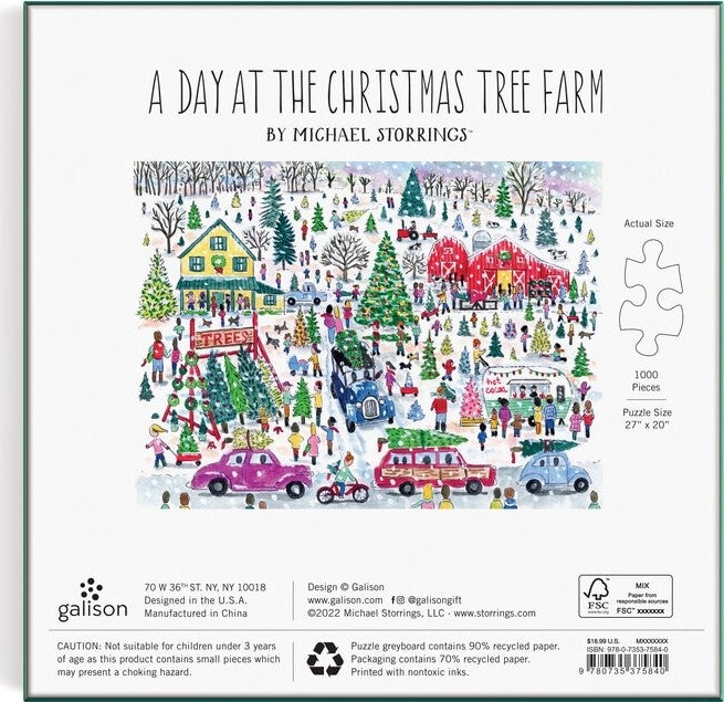 Christmas Tree Farm Puzzle by Galison - 1000 Pieces