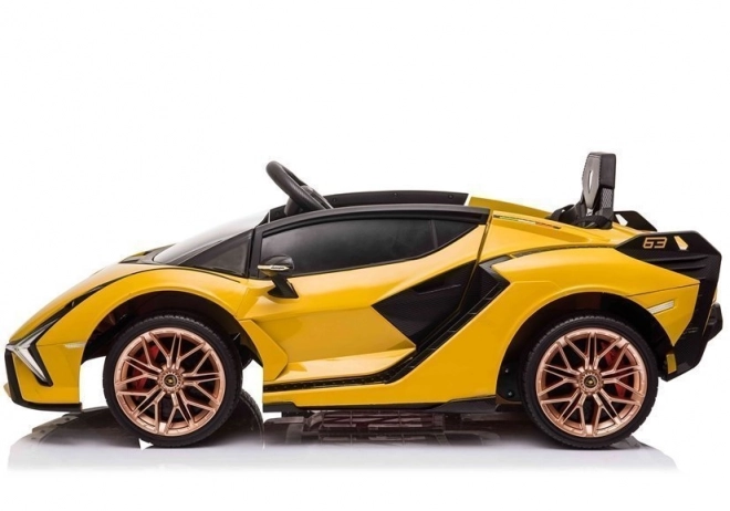 Yellow Lamborghini Sian Electric Ride-On Car