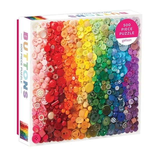 Rainbow Buttons 500 Piece Puzzle by Galison