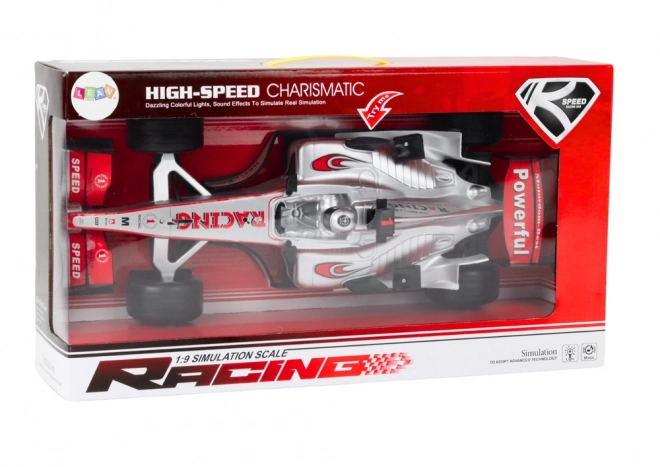 Silver Racing Sports Car with Sound