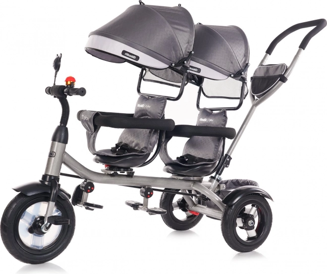 Chipolino Twin Tricycle 2Play Silver Grey