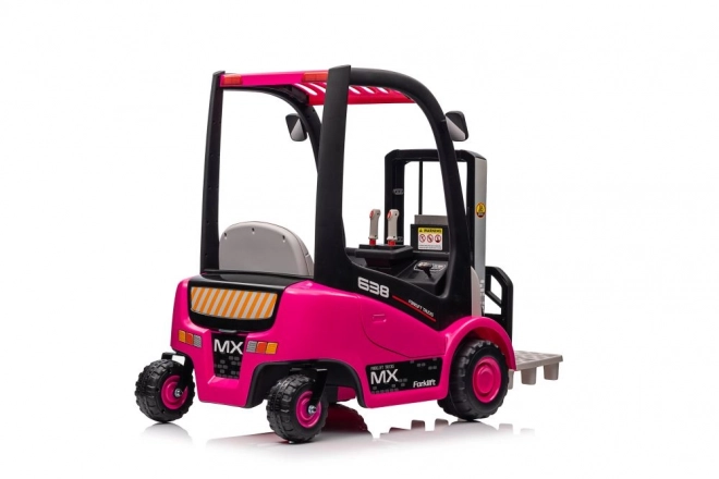 Pink Battery-Powered Forklift