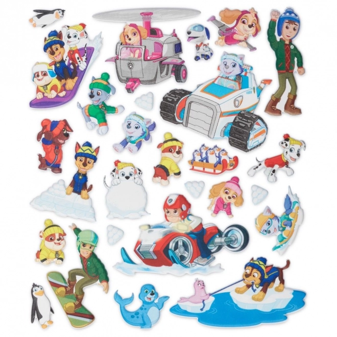 Paw Patrol Reusable Puffy Stickers - Arctic Adventure