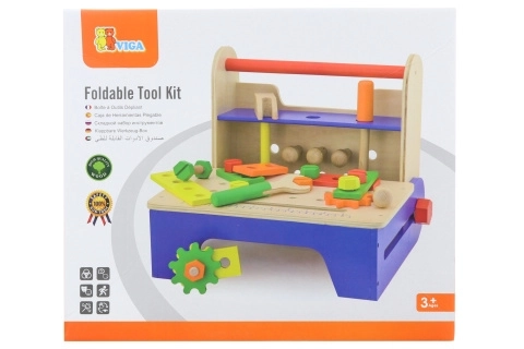 Wooden Tool Set with Screws for Kids