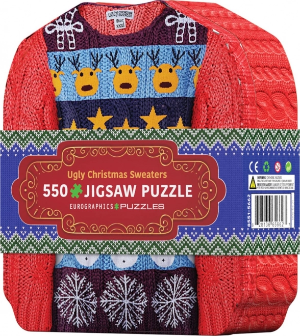 Eurographics Christmas Sweater Puzzle Tin