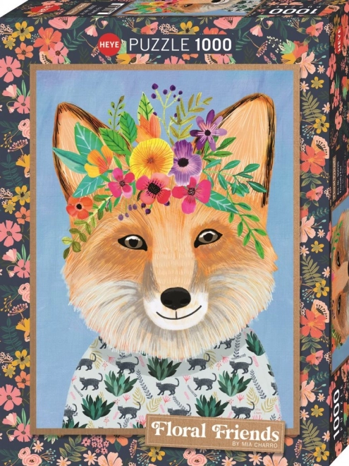 Heye Puzzle Floral Friends Fox 1000 Pieces