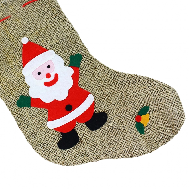 Santa Claus Holiday Stocking with Decor