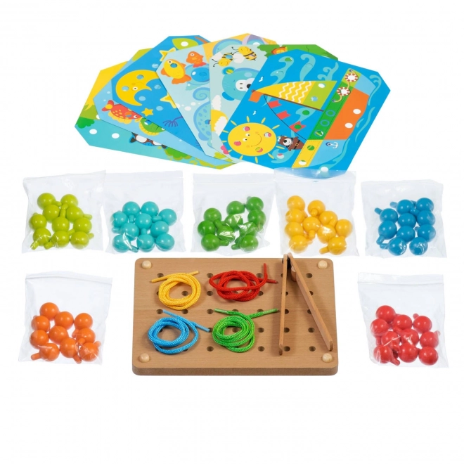 Lucy & Leo Mosaic Game Set with Tweezer and Embroidery