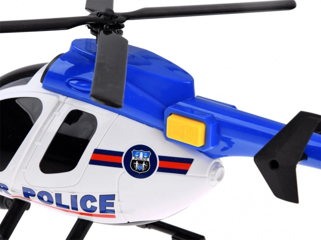 Police Vehicles Set Car and Helicopter with Lights and Sound