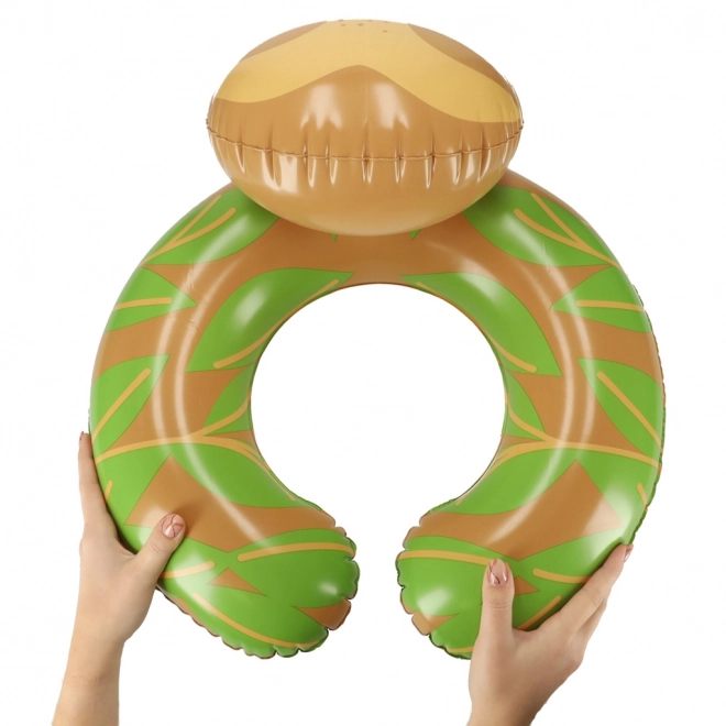 Inflatable Swim Ring with Sloth Design for Kids