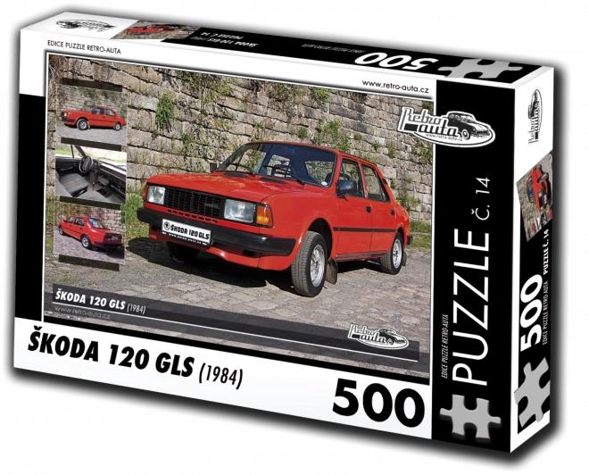 Retro Car Puzzle Škoda 120 GLS 1984 500 Pieces