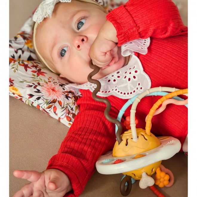 Woopie bébi Montessori szenzoros játék rágóka csörgő UFO