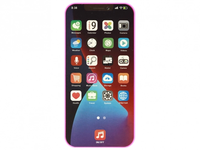 Dětský telefon se světlem a hudbou Růžová