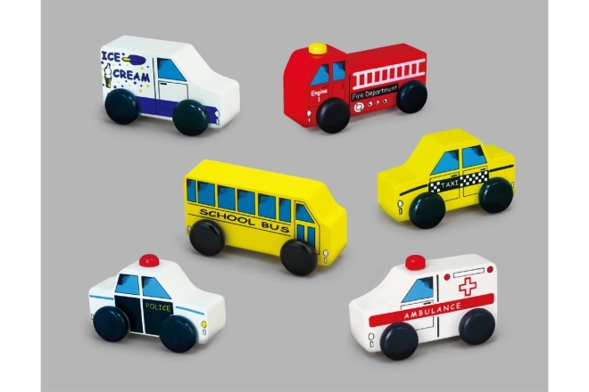 Wooden Toy Cars Set of 6