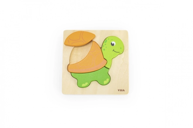 Wooden Turtle Puzzle for Toddlers