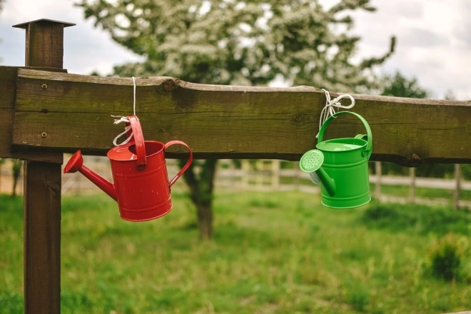 Garden Toy - Red Metal Watering Can