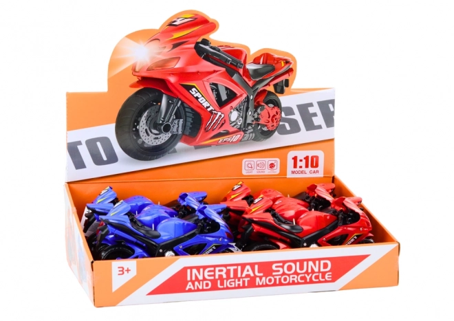 Friction Powered Sport Motorcycle with Light and Sound