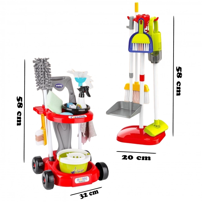 Woopie set pulizia carrello XXL 3 in 1 29 pezzi blu