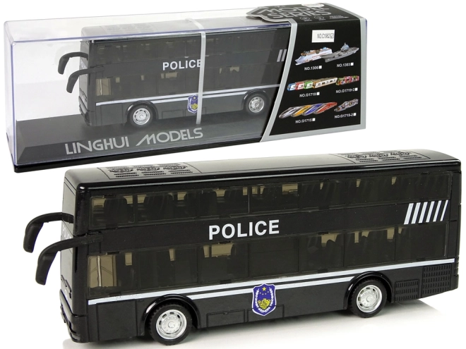 Double Decker Police Bus Toy with Sound Effects