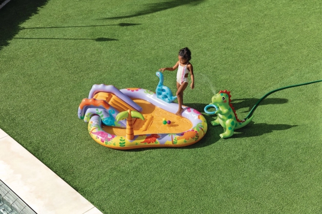 Parco giochi acquatico gonfiabile per bambini con scivolo e fontana Dino INTEX