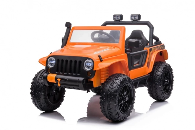 Orange Battery-Powered Ride-On Car