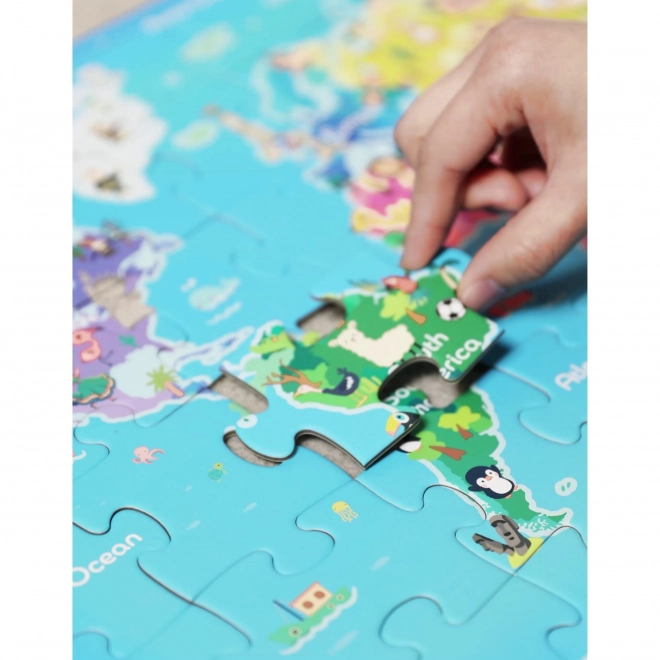 World Map Educational Puzzle