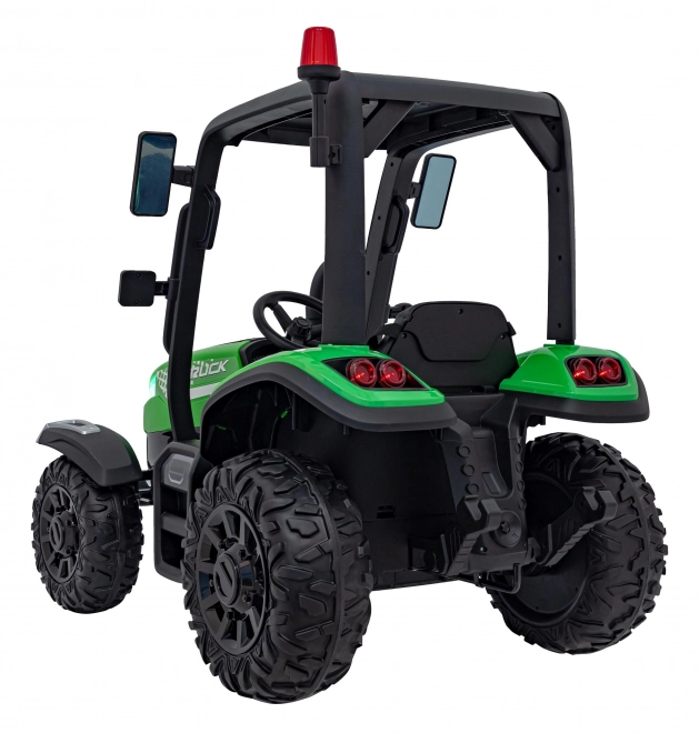 Dětský traktor s přívěsem zelený