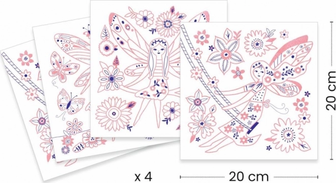 Djeco Sparkling Coloring Set - Fairies