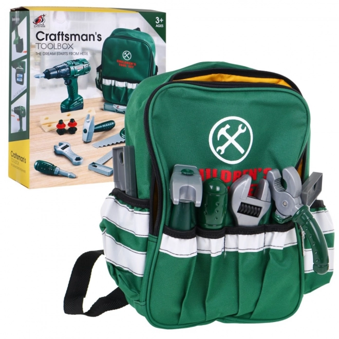 Large Handyman Set for Kids with Interactive Drill and Backpack