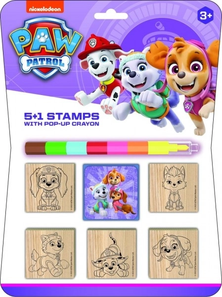 Stamp Set with Ink Pad and Crayon Paw Patrol