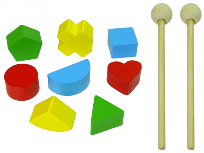 Colorful Wooden Walker with Xylophone and Shape Sorter