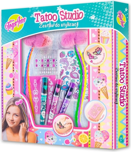 Tattoo-Studio Haarset mit Zöpfen