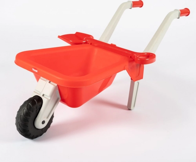 DOLONI Plastic Wheelbarrow with Shovel - Red