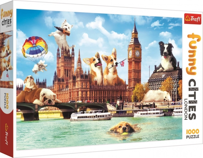 Trefl Funny Cities London Dogs Puzzle 1000 Pieces