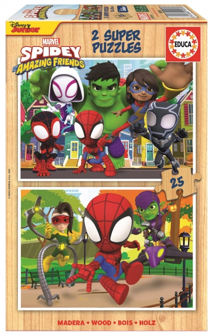 Wooden Puzzle Spider-Man and Friends