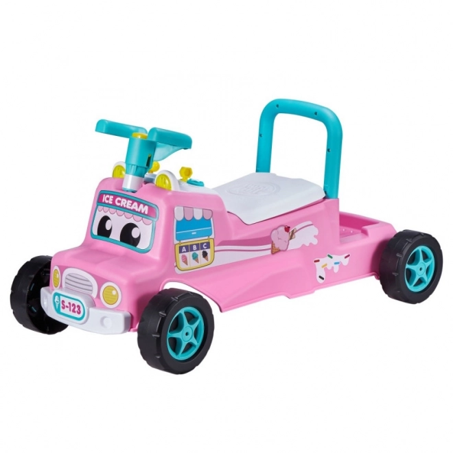 Interactive Ice Cream Truck Ride-On Toy