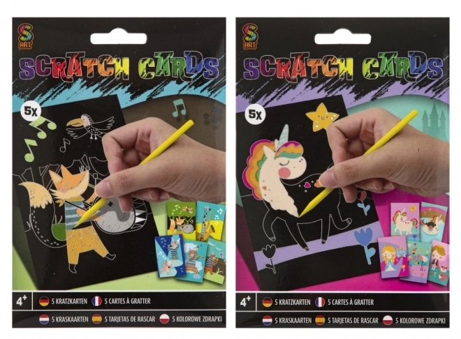 Scratch Art Picture Cards Set