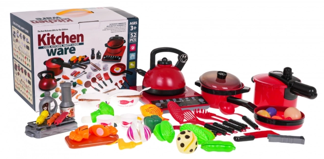 Children's Red Cooking Set with Accessories