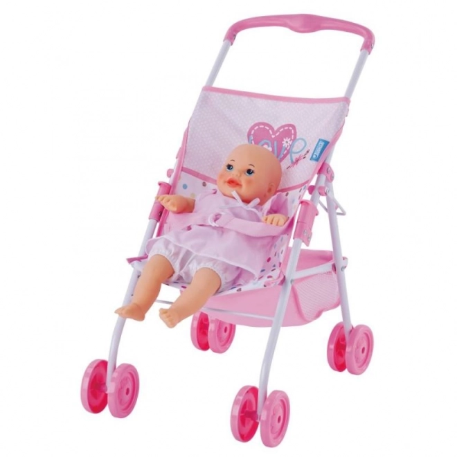 Doll Stroller Set Love Heart