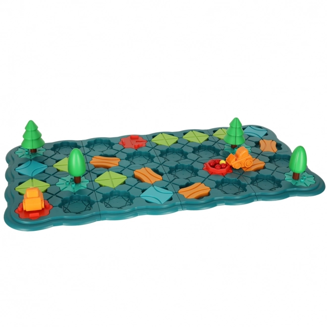 Jeu de société logique labyrinthe avec parcours d'obstacles