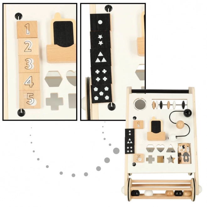 Wooden Walker Educational Toy with Shape Sorter