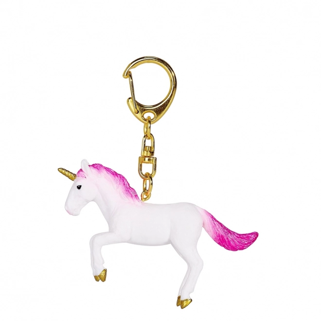 Neon Pink Unicorn Keychain in Leap