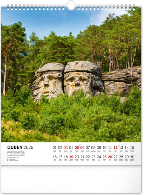 Calendario da parete Repubblica Ceca 2026