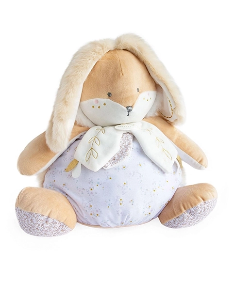 White bunny plush with pajama storage